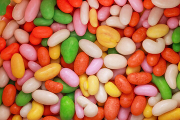 Close up view of colorful fennel seeds candy - Powered by Adobe