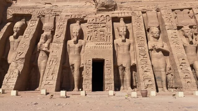 Abu Simbel, a rock in Nubia, two ancient Egyptian temples, the time of Ramses II