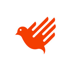 bird with hand logo