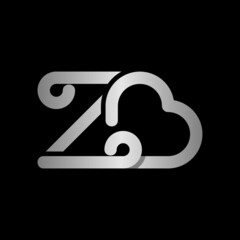 Logo Heart Letter Z. Beautiful vector love logo design. Z love outline creative letter design