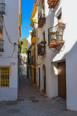 Fototapeta premium Ojen, Spain, 28.05.2022: View of town and surrounding countryside
