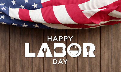 Fototapeta na wymiar Labor Day in the United States of America is observed every year in September, to honor and recognize the American labor movement and their works and contributions. 3D Rendering
