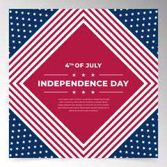usa independence day background design template