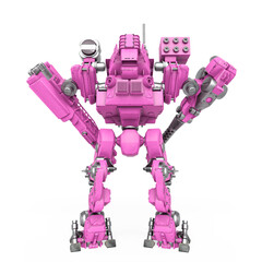 combat machine is standing by rear view