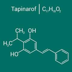 Fototapeta premium chemical structure of Benvitimod or tapinarof (C17H18O2)