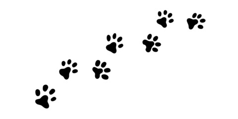Animal paw print vector illustrations