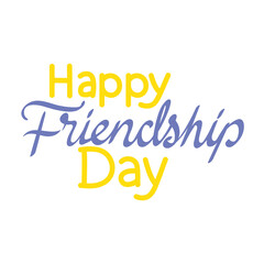 happy friends day lettering