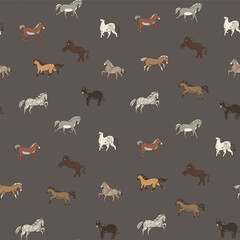 Horse animal vector seamlss pattern