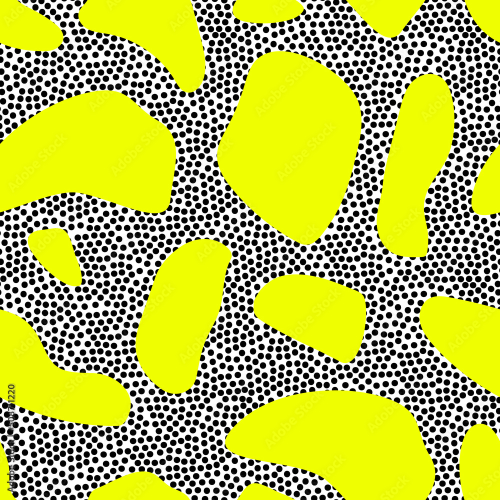 Aufkleber seamless abstract modern pattern with speckled bright spots. retro abstract black pattern on a white