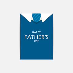 Shirt with tie and inscription, happy father's day.