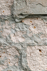 White grungy bricks background in close up