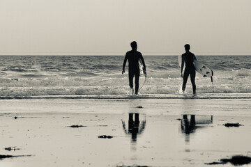 Surfers, Mission Beach, San Diego