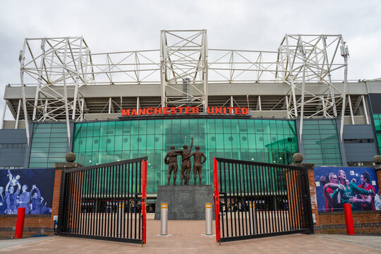 Manchester, England, March 27, 2019. Old Trafford, the city's football stadium.