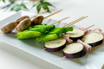 野菜の串焼き