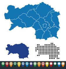 Set maps of Styria region
