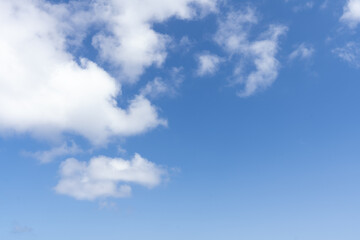 cloudy blue sky from the caribbean