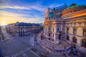 Opéra Garnier (Palais Garnier) sunset, Paris
