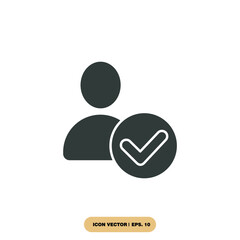 Approve icons  symbol vector elements for infographic web