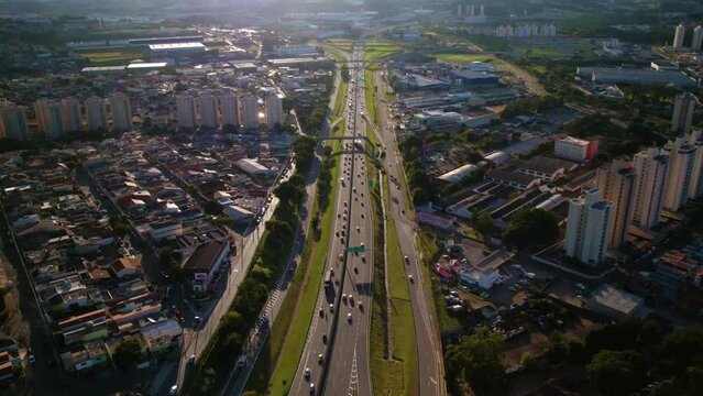Jundiai rodovia Anhnaguera drone timelapse jan 2022