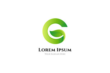 combination of leaves. simple, geometric, organic, young 3d design style concept. good to use for the name of a company engaged in plantations and agriculture or related to plants.