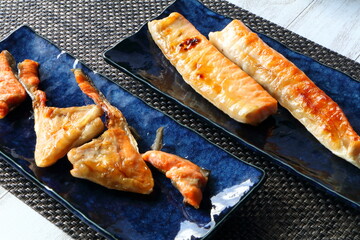 美味しそうな焼き魚（鮭ハラス）