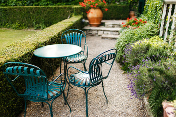 Obraz premium Courtyard of an Italian villa. Villa Bordoni