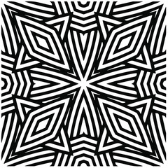 Abstract background with black and white mandala. Unique geometric vector swatch. Perfect for site backdrop, wrapping paper, wallpaper, textile and surface design. 