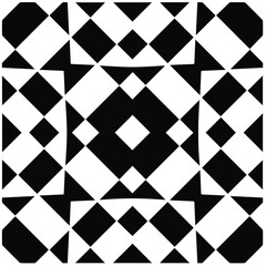 Abstract background with black and white pattern. Unique geometric vector swatch. Perfect for site backdrop, wrapping paper, wallpaper, textile and surface design. 