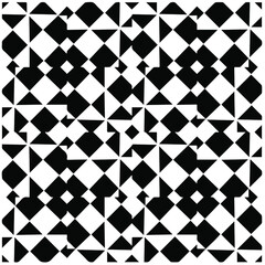 Abstract background with black and white pattern. Unique geometric vector swatch. Perfect for site backdrop, wrapping paper, wallpaper, textile and surface design. 