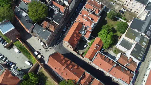 Torun old city center from above (central Poland)