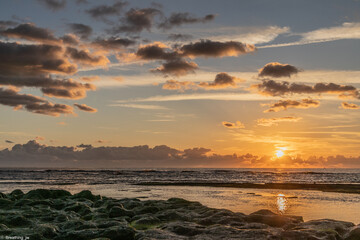 Obraz premium sunrise of Gwangchigi beach, Jeju island, Korea