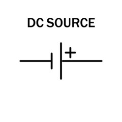 Direct current source symbol vector electrical