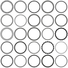 Collection of African Decorative Ornamental Round Border Frames. Ideal for vintage label designs. - 508722870