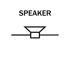 Speaker vector electronic electric symbol part