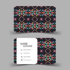 Business card design for contact colorful. Editable vector design. illustration EPS10