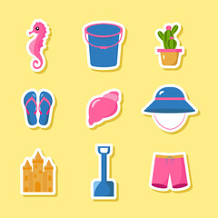 Summer Beach Concept Sticker