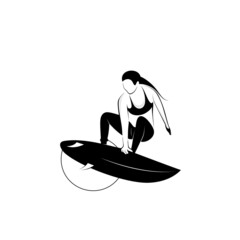 logo vector surfing people