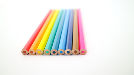 stack of colorful pencil