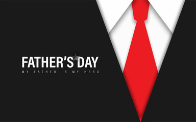 Happy Fathers day vector illustration greeting card.