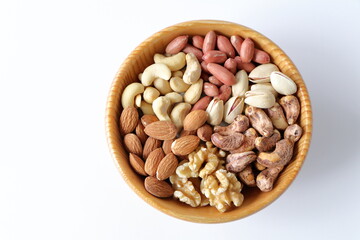 6種のミックスナッツのイメージ素材