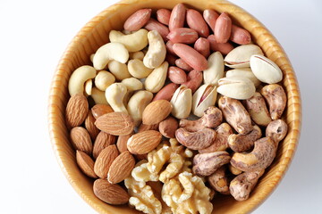 6種のミックスナッツのイメージ素材