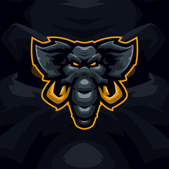 Elephant masscot logo illustration premium vector