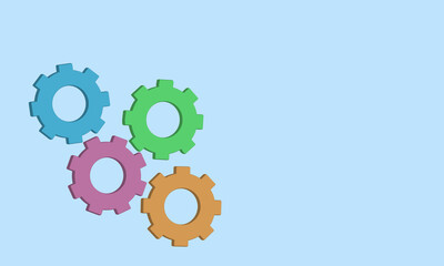 Colorful Gear array icons as background, and for setting vector illustration