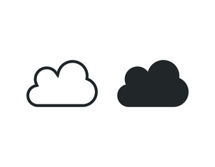 cloud web icons. Simple vector symbols collection