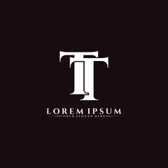 Letter TT luxury logo design vector