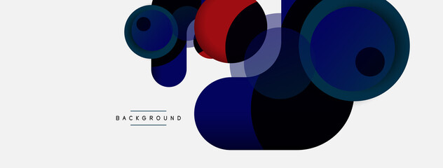 Circle and round shapes abstract background. Vector illustration for wallpaper banner background or landing page