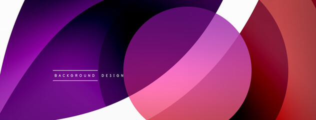 Creative geometric wallpaper. Minimal abstract background. Circle wave and round shapes composition vector illustration for wallpaper banner background or landing page