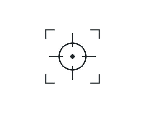 Target, Crosshairs, Bullseye, Binoculars Icon Vector