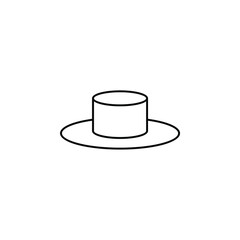 Hat, Accessory, Fashion Thin Line Icon Vector Illustration Logo Template. Suitable For Many Purposes.
