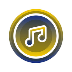 music coin logo gradient design template icon